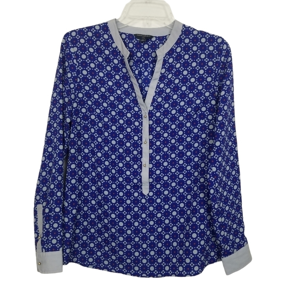 Banana Republic Blue Gray Moroccan Button Up SP